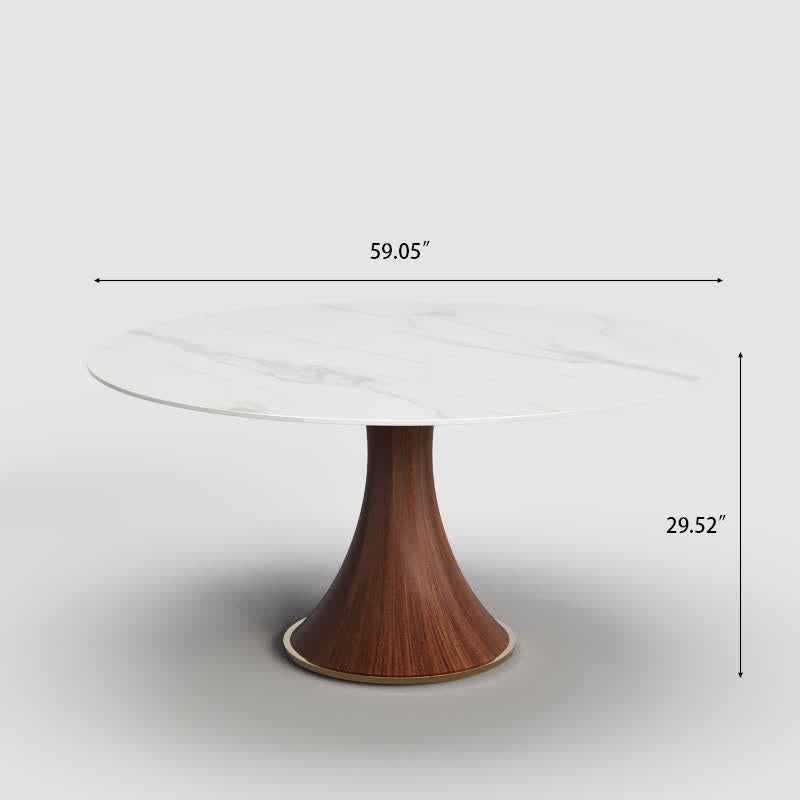 Mid-Century Modern Round Dining Table