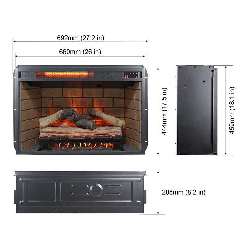 60" Electric Fireplace Farmhouse Sideboard - image 7
