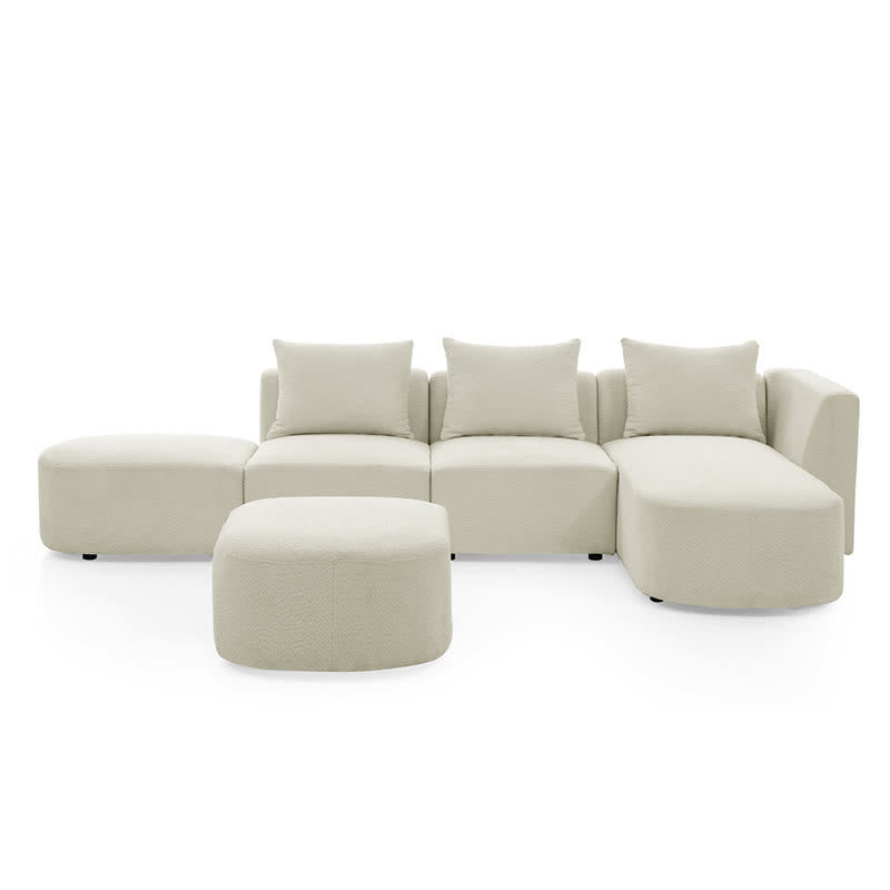 Sectional Sofa Seat Chaises Ottomans Set