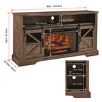 60" Electric Fireplace Farmhouse Sideboard - image 6