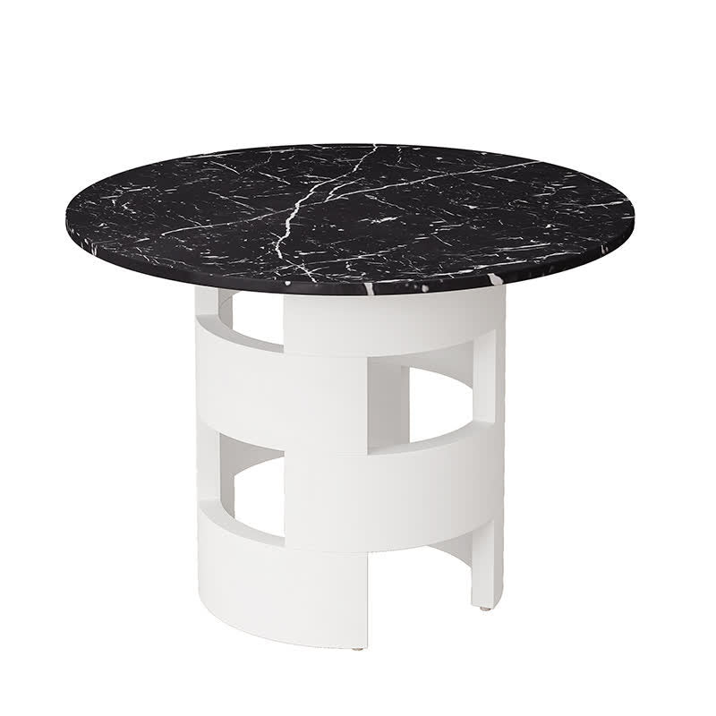 Round Dining Table Printed Marble DeskTop