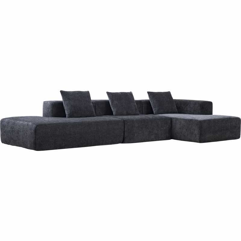 Pure Color Corduroy Installation-Free Compression Sofa