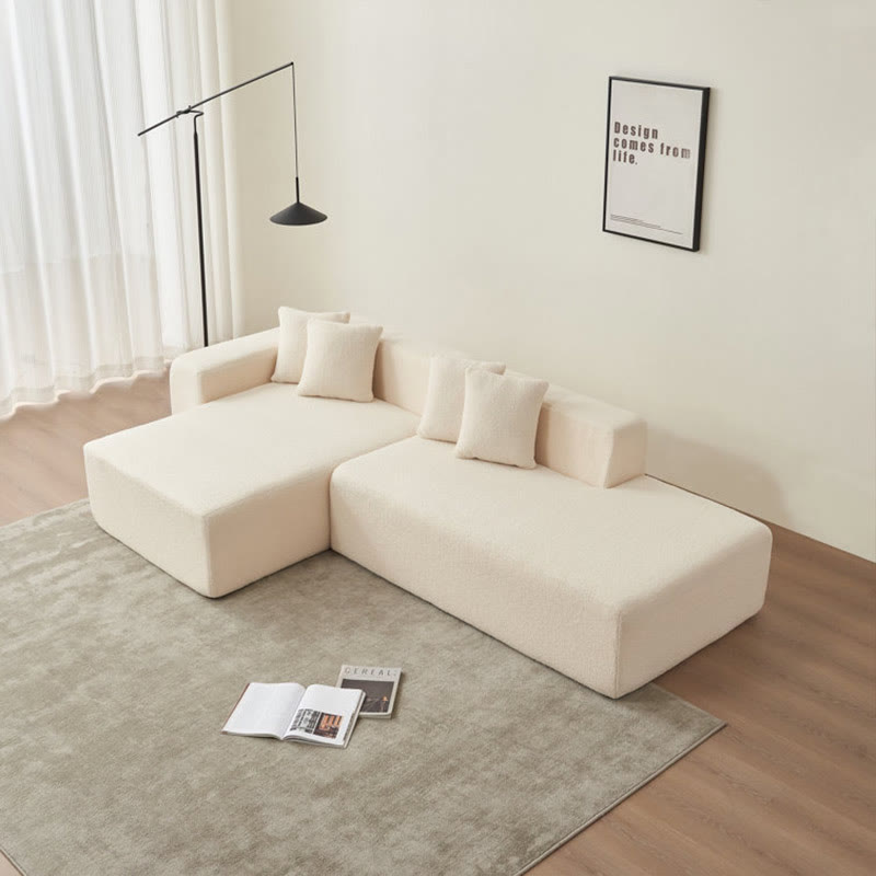 Modular L-shaped Installation-Free Compression Sofa