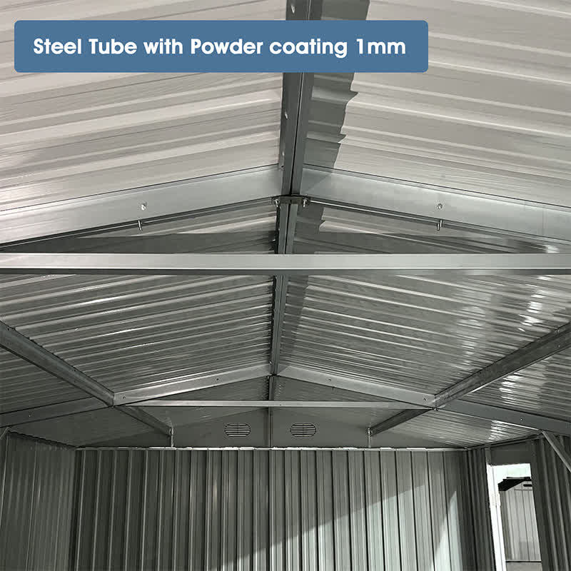 Industrial Heavy-Duty Metal Garage Shed