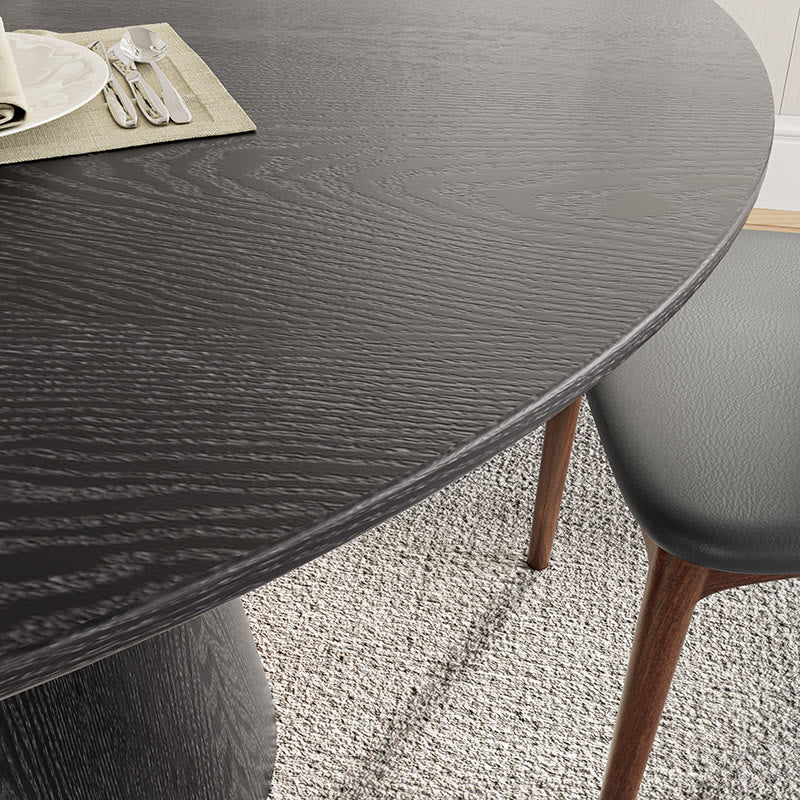 Black Round Modern Dining Table