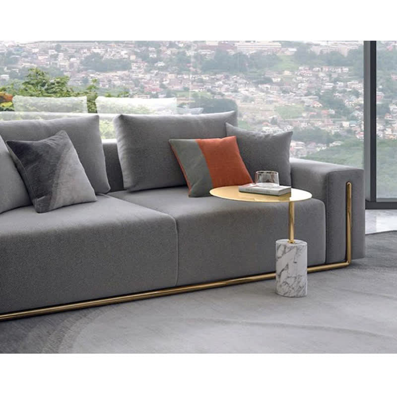 87" Modern Cotton Linen Upholstered Sofa