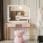 Tabletop Bathroom LED Crystals Makeup Mirror - image 0