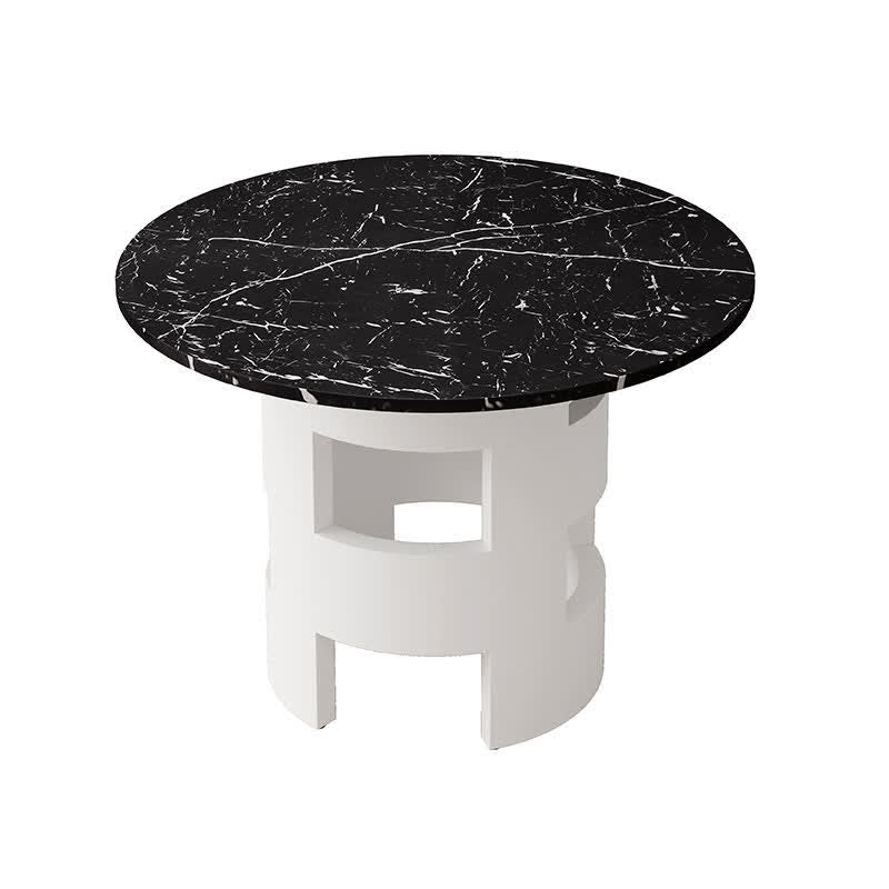 Round Dining Table Printed Marble DeskTop