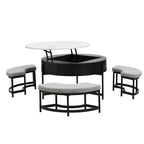 Lift-Top Coffee Tables & 3 Ottomans - image 11