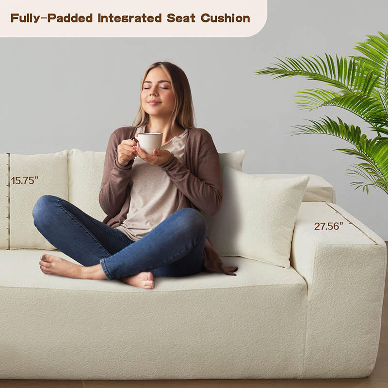 Installation-Free Compression Upholstered Sofa Couch