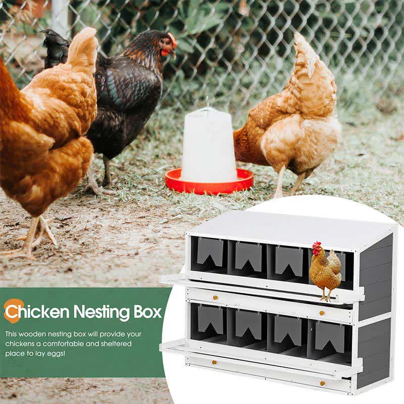 Wooden Chicken Nesting Box for Laying Eggs