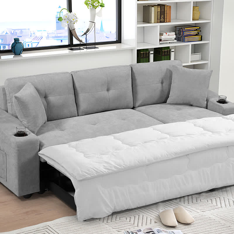 Convertible Corner Sofa Pull-Out Couch Bed