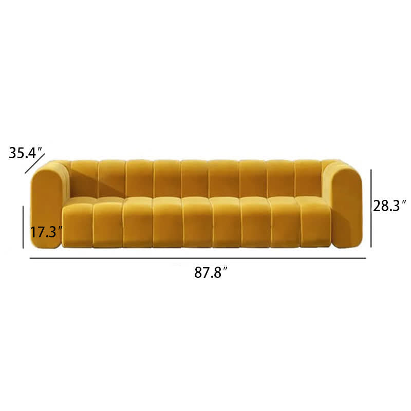 87.8" Modern Luxury Velvet Upholstered Sofa