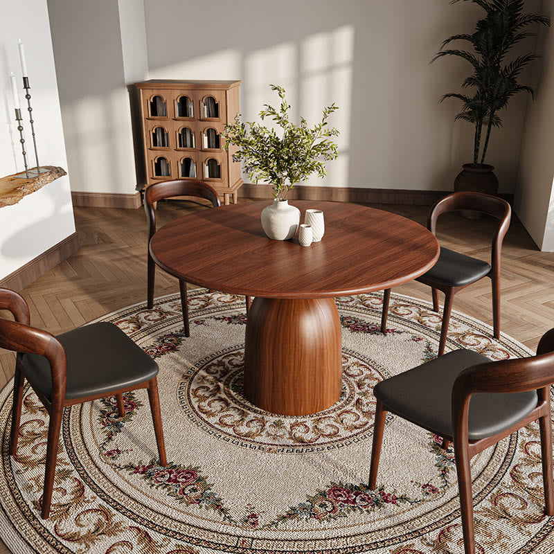 Round Wooden Kitchen Dining Table