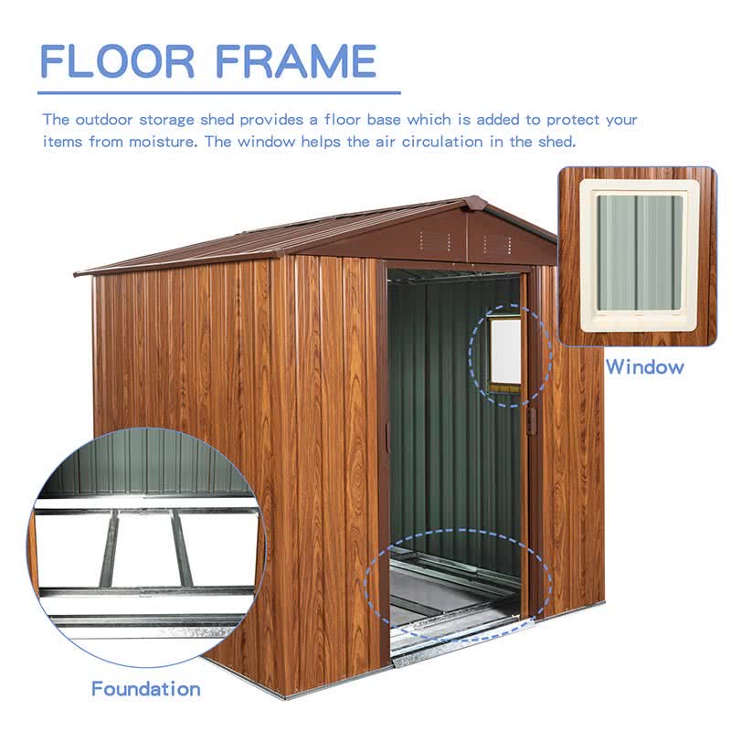 Outdoor Window Storage Shed 6 x 6 FT