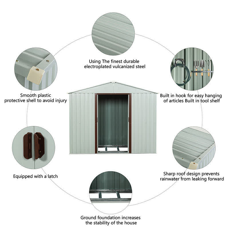 Outdoor Roomy Interior Storage Shed 6 x 5ft