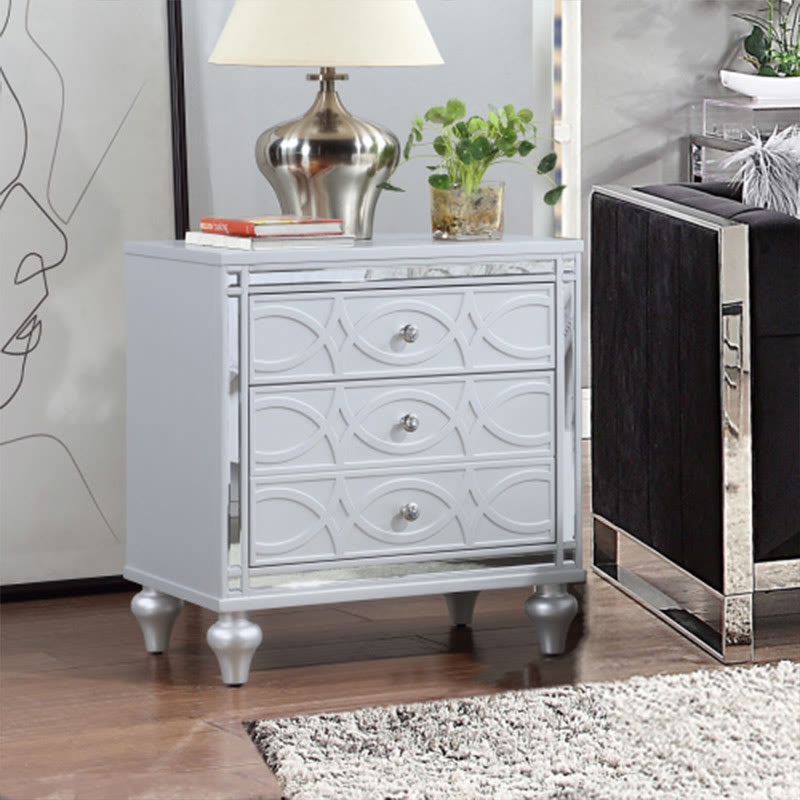 Modern Simple Three Drawers Nightstand