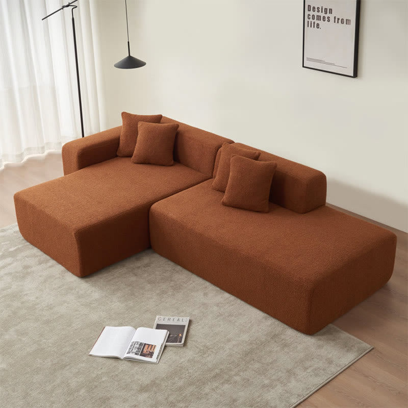 Modular L-shaped Installation-Free Compression Sofa