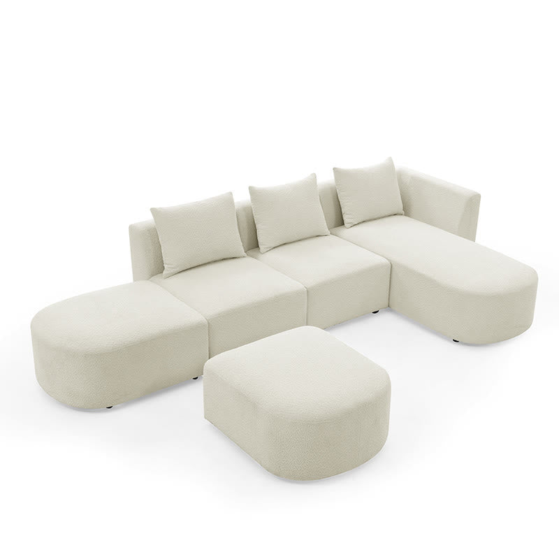 Sectional Sofa Seat Chaises Ottomans Set