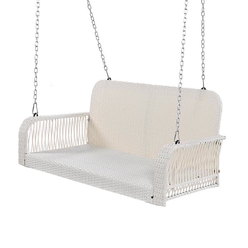 Wicker Porch Swing Patio Hanging Bench