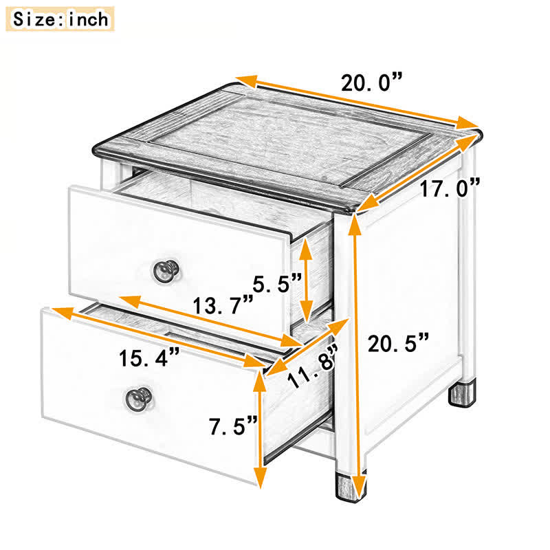 Nightstand Kids Bedside End Table