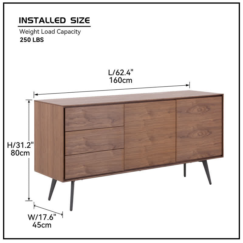 TV Stand Display Table Sideboard Cabinet 62"