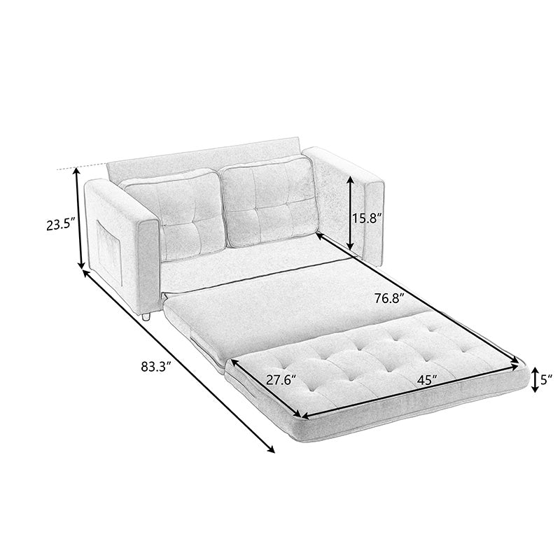 Pull-out Couch Bed Convertible Loveseat Sofa