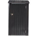 Garden Tool Shed Single Lockable Door - Black - image 1