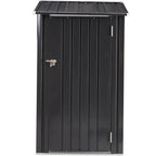 Garden Tool Shed Single Lockable Door - Black - image 1