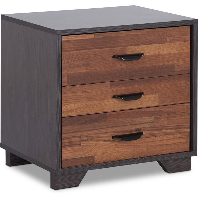 Wooden Nightstand Drawer Bedside Table Brown