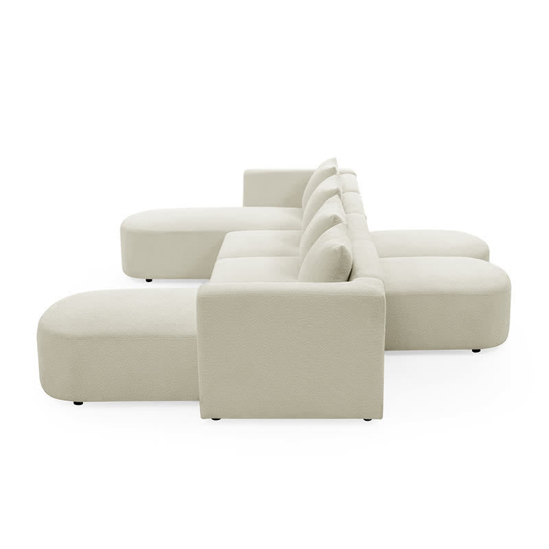 Sectional Sofa Seat Chaises Ottomans Set