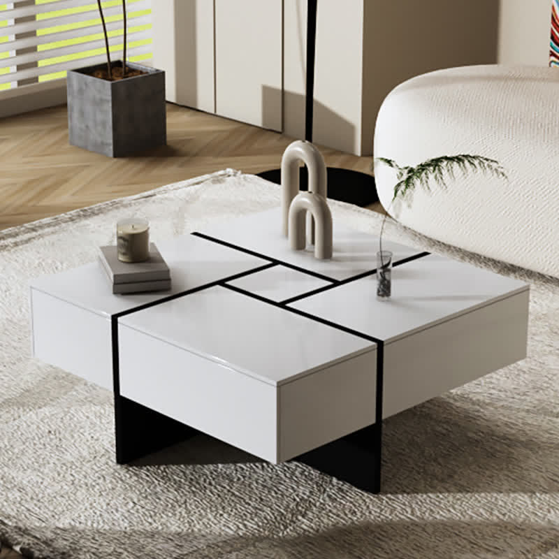 Extendable Coffee Table Square Cocktail Table