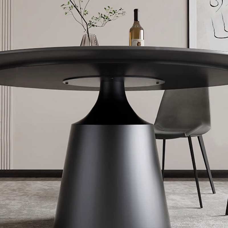 Light Luxury Turntable Rock Slab Dining Table