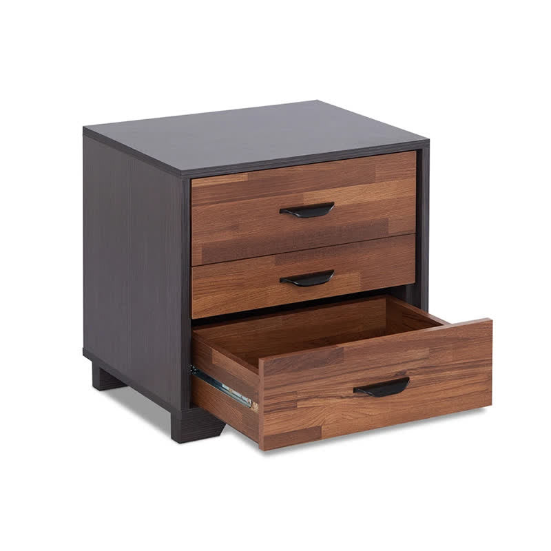 Wooden Nightstand Drawer Bedside Table Brown