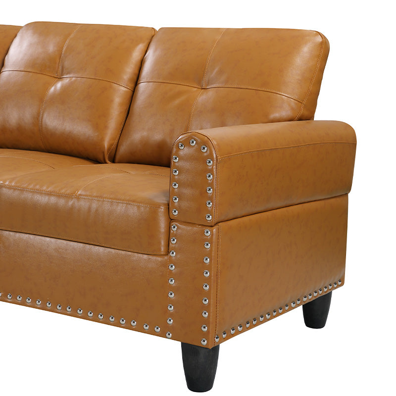 Sectional Sofa with Ottoman Cup Holder