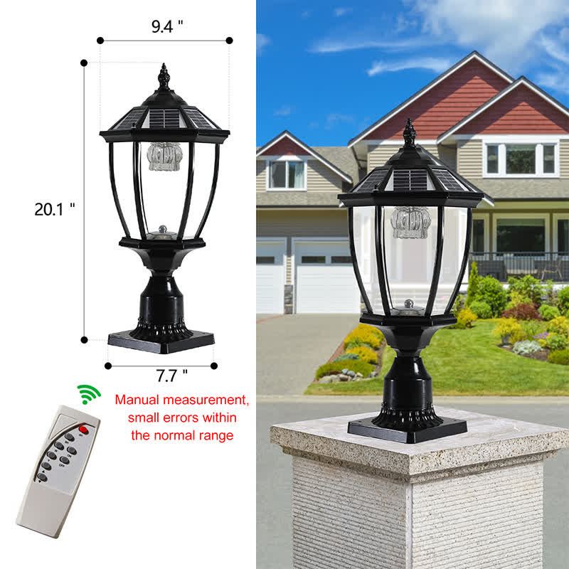 Solar Column Headlights With Remote control