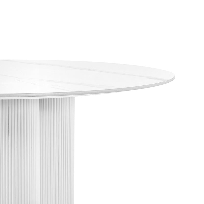 Minimalist Matte Stone Round Dining Table