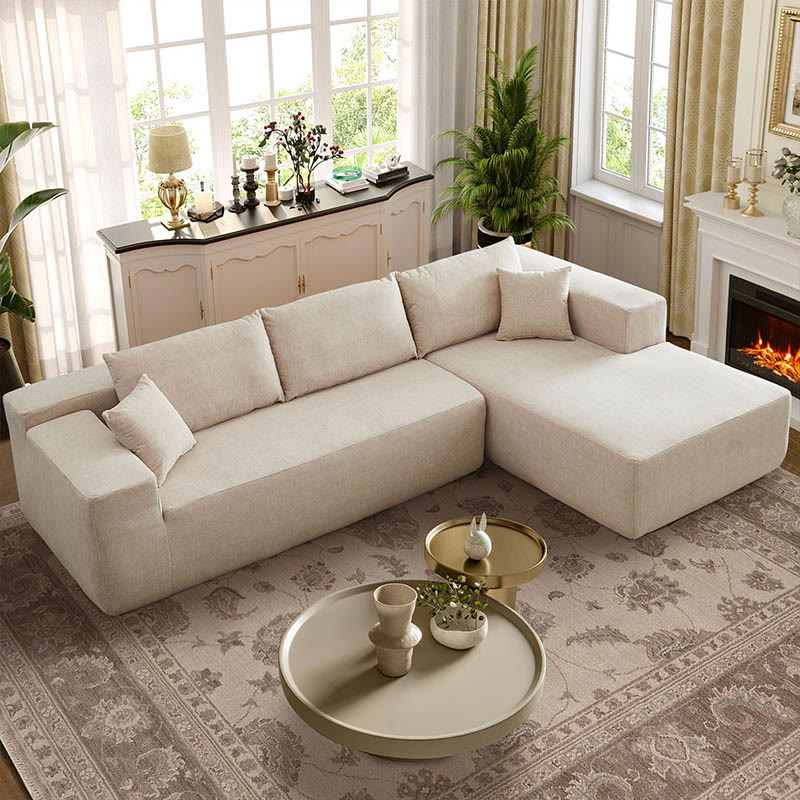 Installation-Free Compression Upholstered Sofa Couch