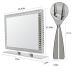 Tabletop Bathroom LED Crystals Makeup Mirror - image 4