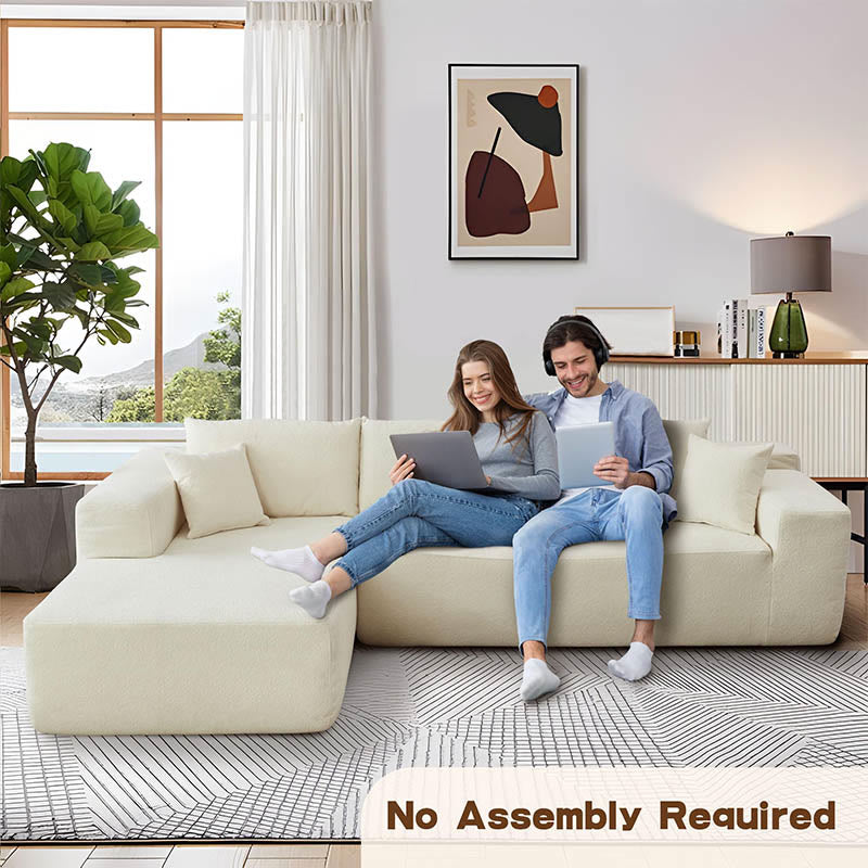 Installation-Free Compression Upholstered Sofa Couch