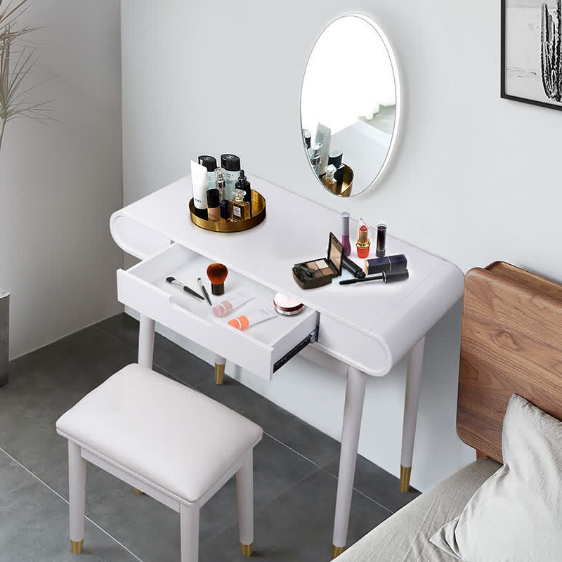 Makeup Mirror Dressing Table Stool Set