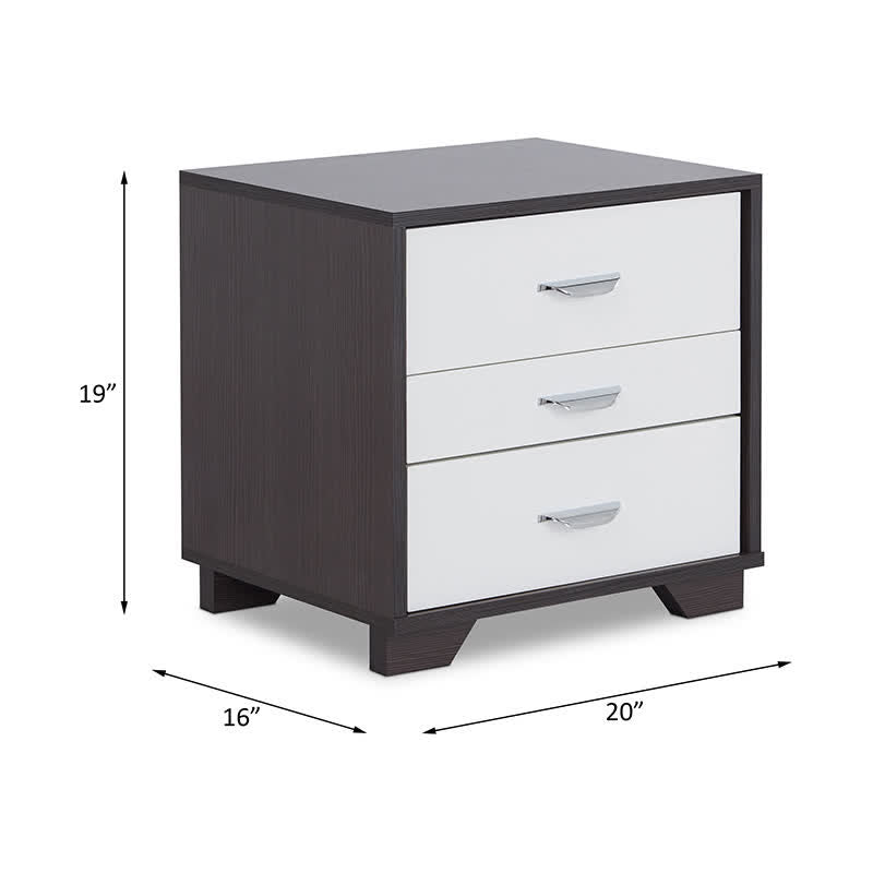 Drawer Nightstand Solid Wood Bedside Table