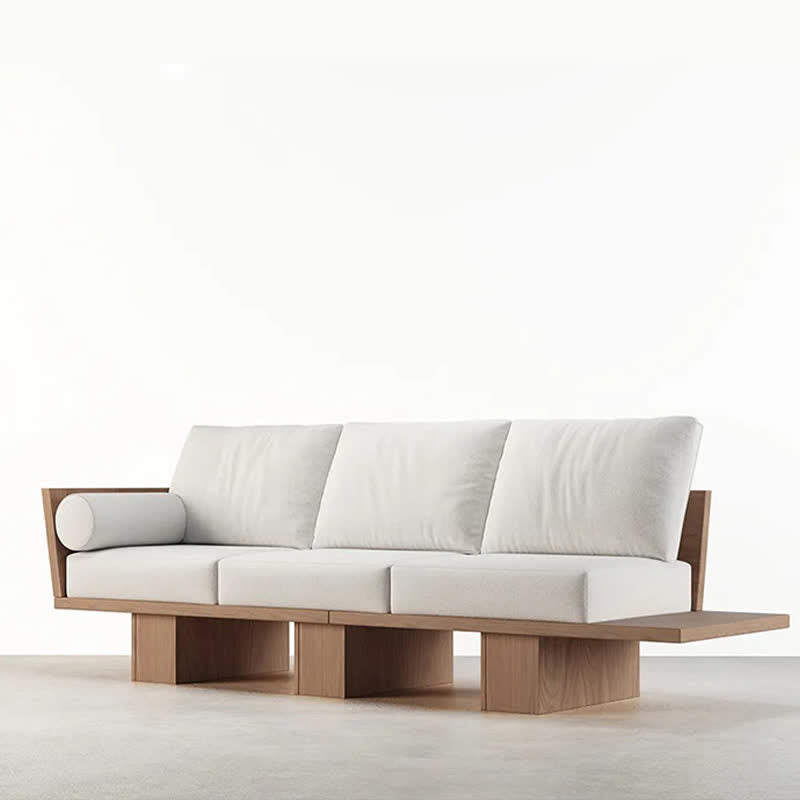 97" Japandi Solid Wood 3-Seater Sofa