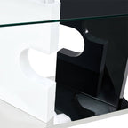 Kitchen Glass Rectangular Dining Table Artistic Base - image 8
