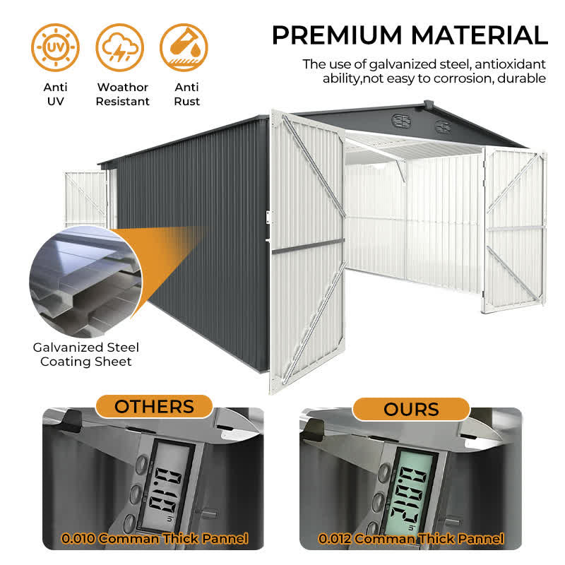 Industrial Heavy-Duty Metal Garage Shed - image 11