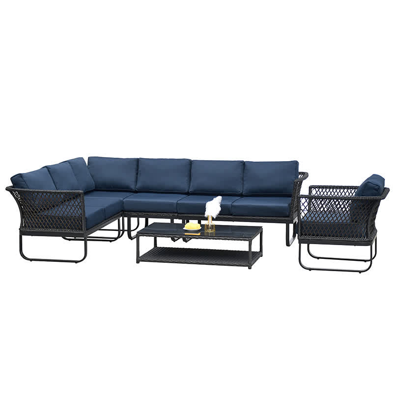 7 Seater Patio Coffee Table Conversation Set