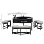 Lift-Top Coffee Tables & 3 Ottomans - image 2