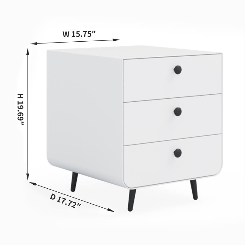 Modern Minimalist White Nightstand