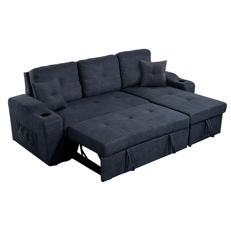 Convertible Corner Sofa Pull-Out Couch Bed