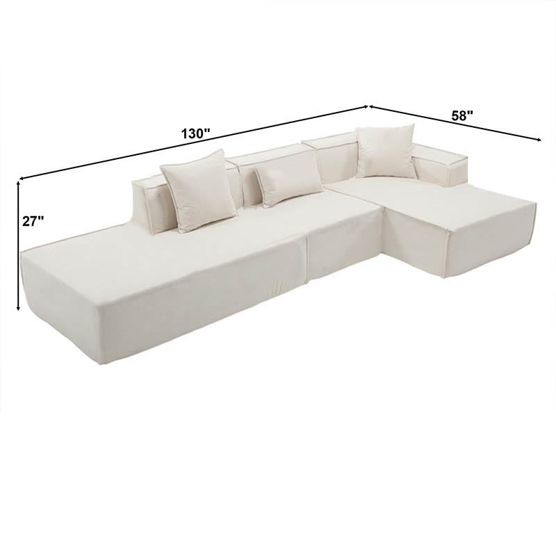 130" Oversized Installation-Free Compression Sofa